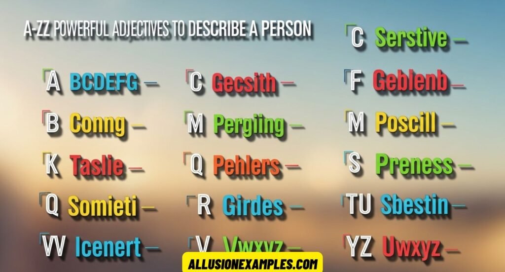 Positive Descriptive Words