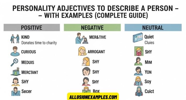 Personality Adjectives to Describe a Person